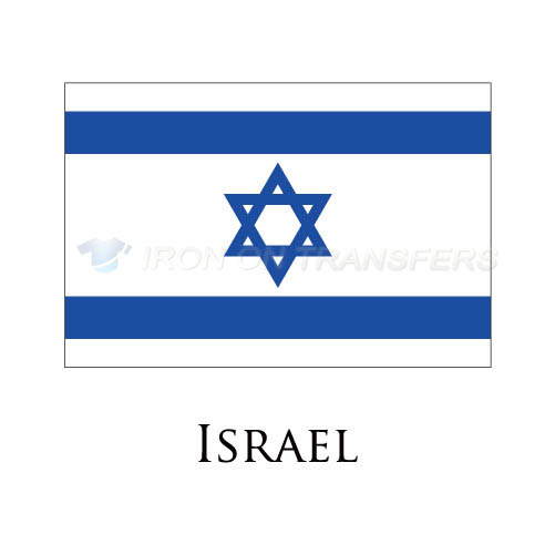 Israel flag Iron-on Stickers (Heat Transfers)NO.1899